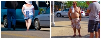 Big Leg Woman with a Short Short Mini-Skirt